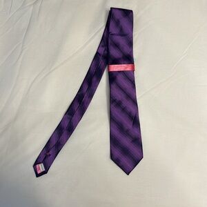 Purple Striped Men's Tie NWT Isaac Mizrahi